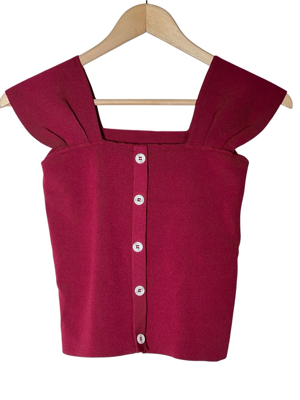 YLyrand berry pink knit top blouse shirt size small S B133